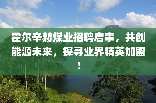 霍爾辛赫煤業(yè)招聘啟事，共創(chuàng)能源未來，探尋業(yè)界精英加盟！