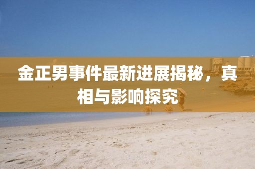 金正男事件最新進展揭秘，真相與影響探究