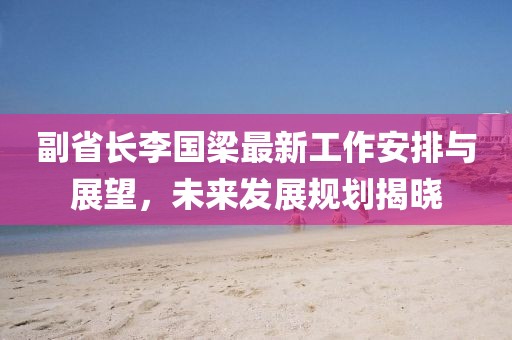 副省長李國梁最新工作安排與展望，未來發(fā)展規(guī)劃揭曉