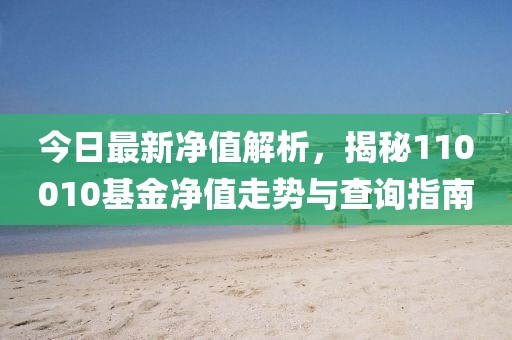 今日最新凈值解析，揭秘110010基金凈值走勢與查詢指南