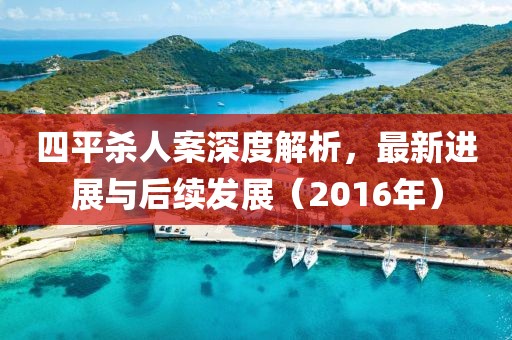 四平殺人案深度解析，最新進(jìn)展與后續(xù)發(fā)展（2016年）