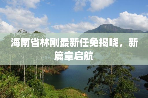 海南省林剛最新任免揭曉，新篇章啟航