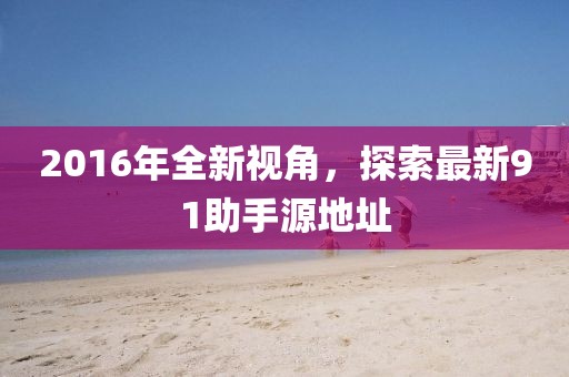 2016年全新視角，探索最新91助手源地址