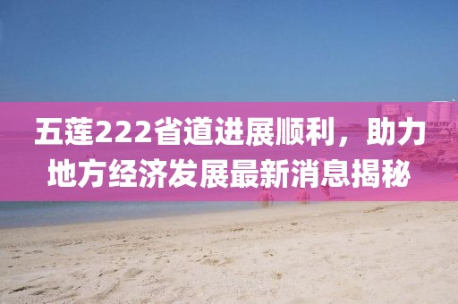 五蓮222省道進(jìn)展順利，助力地方經(jīng)濟(jì)發(fā)展最新消息揭秘