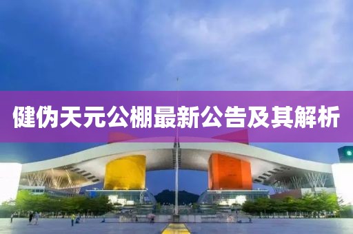 健偽天元公棚最新公告及其解析