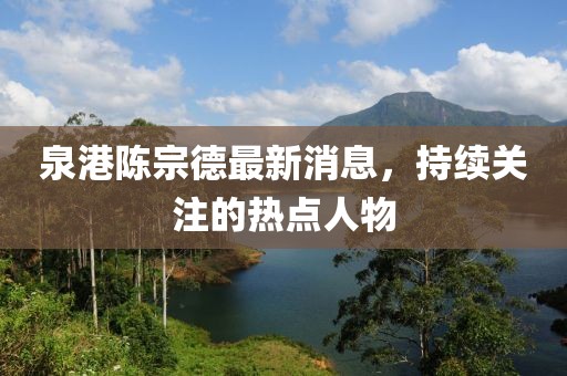 泉港陳宗德最新消息，持續(xù)關(guān)注的熱點(diǎn)人物