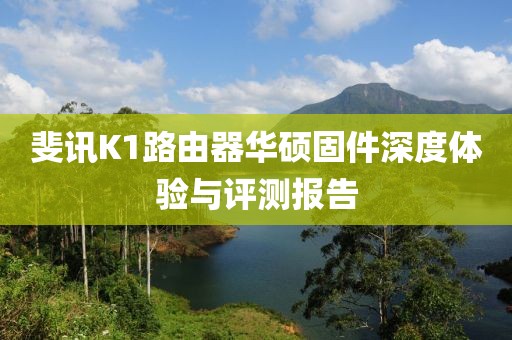 斐訊K1路由器華碩固件深度體驗與評測報告