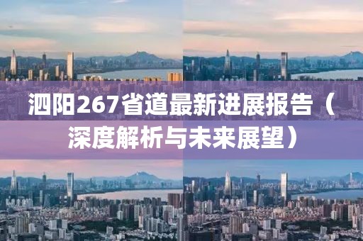 泗陽267省道最新進(jìn)展報告（深度解析與未來展望）