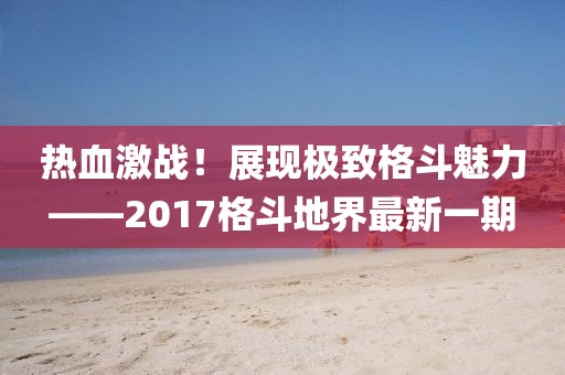 熱血激戰(zhàn)！展現(xiàn)極致格斗魅力——2017格斗地界最新一期