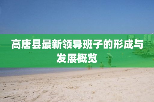 高唐縣最新領(lǐng)導(dǎo)班子的形成與發(fā)展概覽