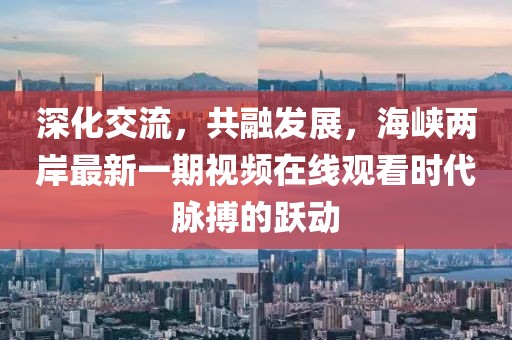 深化交流，共融發(fā)展，海峽兩岸最新一期視頻在線觀看時(shí)代脈搏的躍動(dòng)