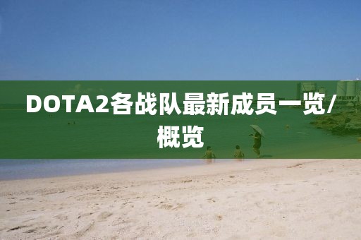 DOTA2各戰(zhàn)隊(duì)最新成員一覽/概覽