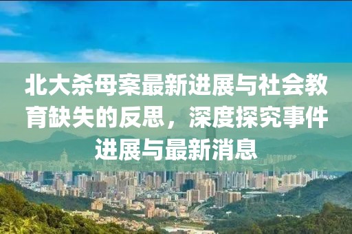 北大殺母案最新進(jìn)展與社會教育缺失的反思，深度探究事件進(jìn)展與最新消息