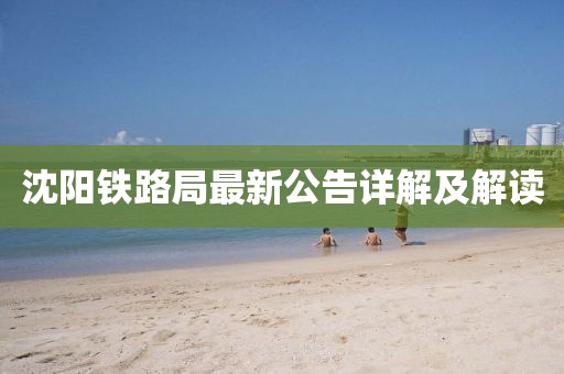 沈陽(yáng)鐵路局最新公告詳解及解讀