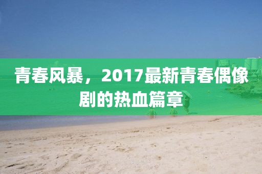 青春風(fēng)暴，2017最新青春偶像劇的熱血篇章