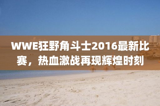 WWE狂野角斗士2016最新比賽，熱血激戰(zhàn)再現(xiàn)輝煌時刻
